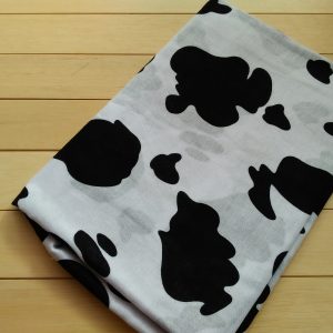 Pashmina Monochrome Katun Jepang Motif Moo (Sapi Australia)